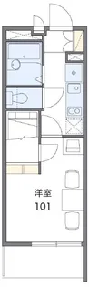 レオパレスアバ【2階】の間取り