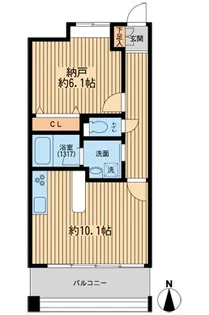 甲斐ヴィレッジ【3階】の間取り