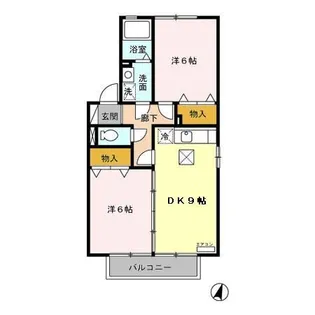 アムール【1階】の間取り