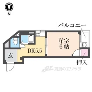 エトワール枚方【4階】の間取り