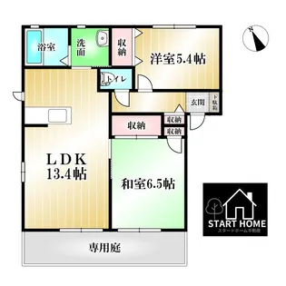 ラ・ネージュII【1階】の間取り