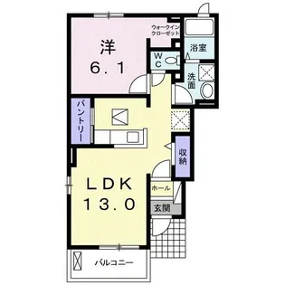 キャッスルライフIII【1階】の間取り