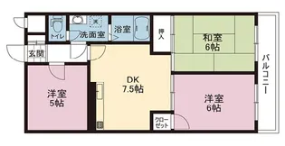 峰沢ハイツ【3階】の間取り