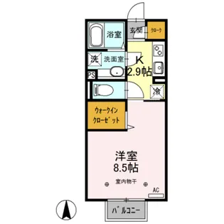 サニーウェル【2階】の間取り