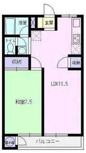 ベルメゾンやはた【2階】の間取り