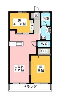 メゾン山守【3階】の間取り