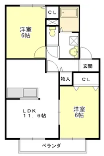 セジュール大園 壱番館【1階】の間取り