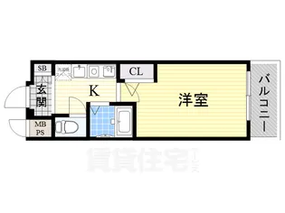エスリード南森町駅前【10階】の間取り