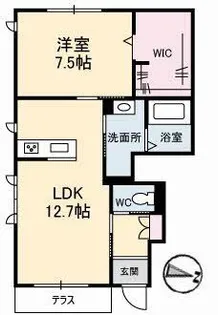 グリシーナ【1階】の間取り