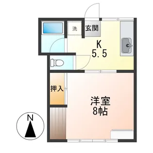 南コーポ小嶋B【1階】の間取り