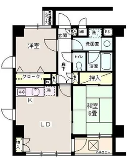 エステージワコー【4階】の間取り
