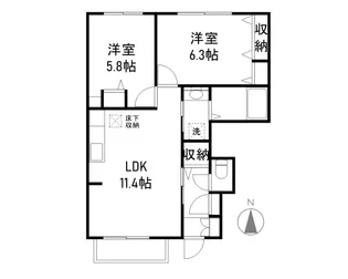 Ds雨ヶ谷【1階】の間取り