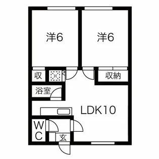 サン富丘【2階】の間取り