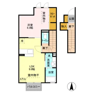 プラシエンテ A【2階】の間取り