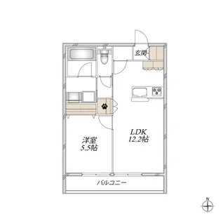 CASA FUJIMI【2階】の間取り