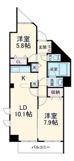 佐鳴湖パークタウンサウス【13階】の間取り