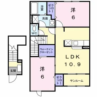 ル・モネ【2階】の間取り