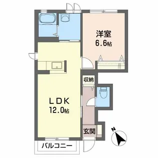 シャーメゾンクレストA【1階】の間取り