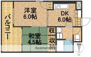 ホームズハタゴ【4階】の間取り