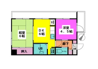 サンライズ福生【4階】の間取り