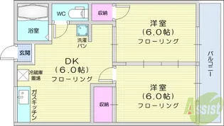 シティハイムエスポワール【2階】の間取り