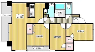 スカイヒルズSTII【5階】の間取り
