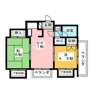 サンフィールドハイツ【4階】の間取り