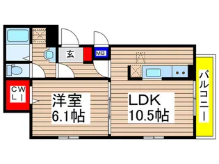 ピアチェーレ光が丘【1階】の間取り