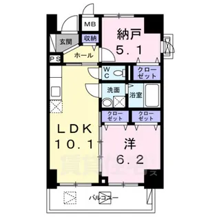 メゾン アルカンシェル【5階】の間取り