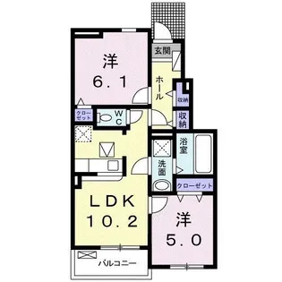 フルール・クレアIII【1階】の間取り