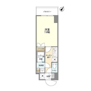 ONE ROOF FLAT ASAKUSA IRIYA【5階】の間取り