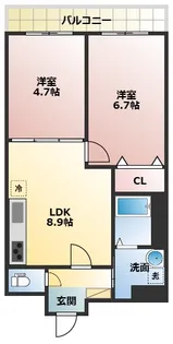 リアライズ今里南【8階】の間取り