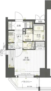 アクアプレイス東天満II【4階】の間取り