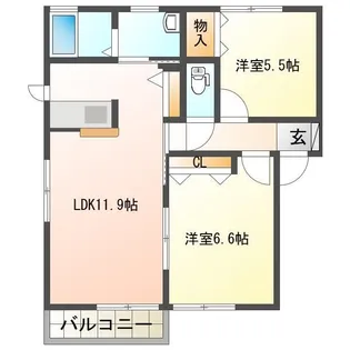 エスペランサII C棟【2階】の間取り