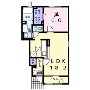 シャルマン クローバー【1階】の間取り