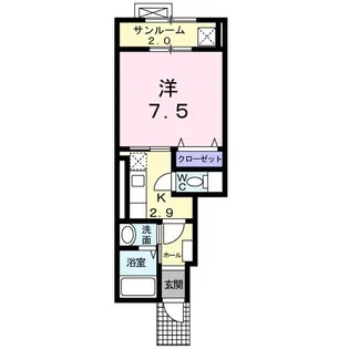 レジデンスサピー C【1階】の間取り