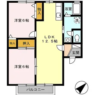 ヴァンセジュールI【2階】の間取り