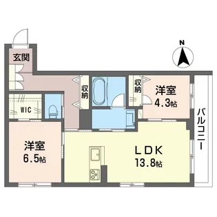 ヴィル・ナタル【2階】の間取り