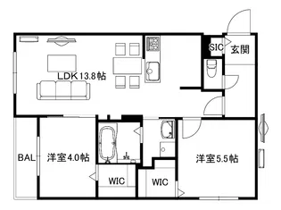 ブランシャールKAI大通(2027年3月30日入居開始)【2階】の間取り