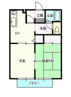 岡山県岡山市南区福田【アパート】の間取り