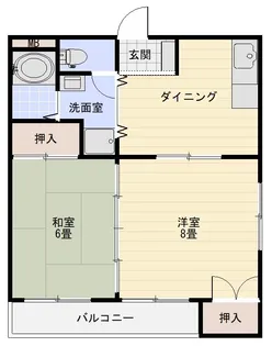 ローズガーデン敷島【1階】の間取り