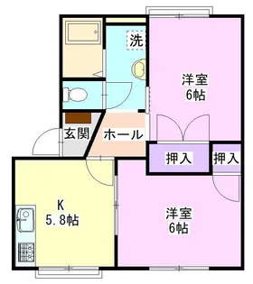 フローラルまなかA 105【1階】の間取り
