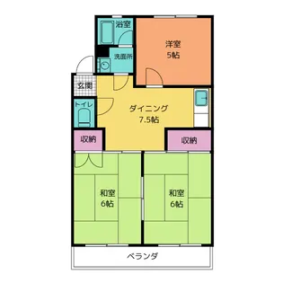 中濃ハイツ【3階】の間取り