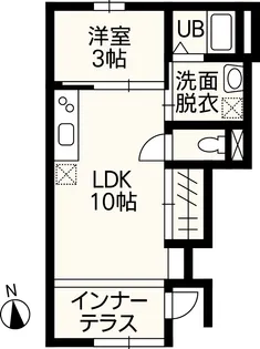 ホワイトステージ玉名【1階】の間取り