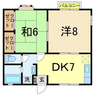 コンフォータブル江陽【1階】の間取り