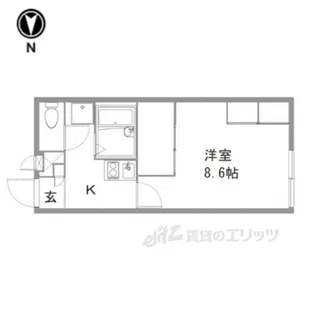 レオパレスプルメリア【1階】の間取り