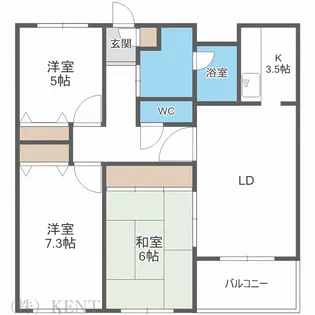 クラーク宮の森【1階】の間取り