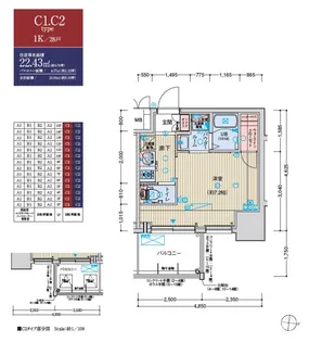 アドバンス難波南ワイズ【10階】の間取り