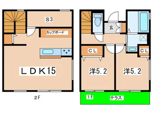 神奈川県厚木市林2【一戸建】の間取り