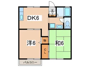 ハイツ井上D【2階】の間取り